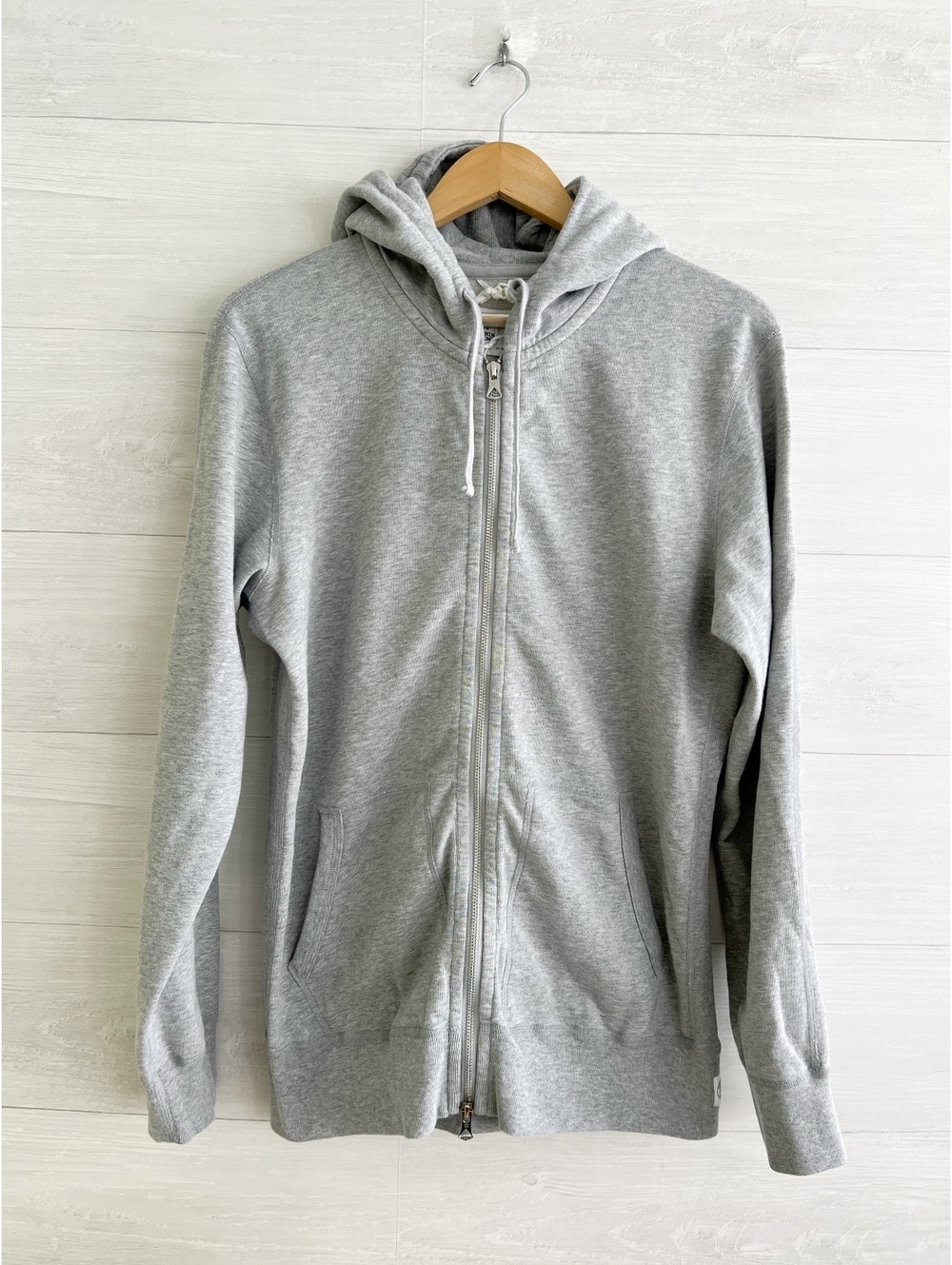 Reigning Champ Gray Midweight Terry Full Zip Hoodie Men’s L Made Canada
